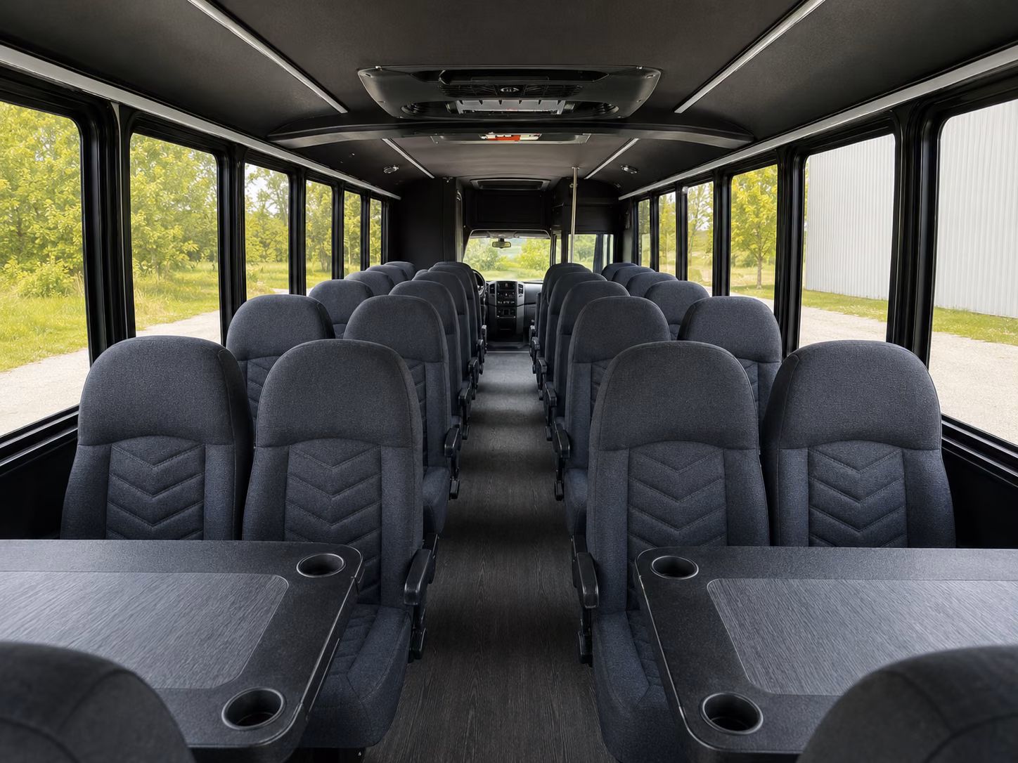 queen creek 18 passenger minibus interior