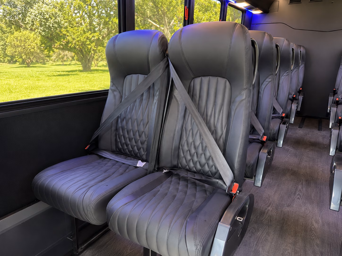 queen creek 20 passenger minibus inside