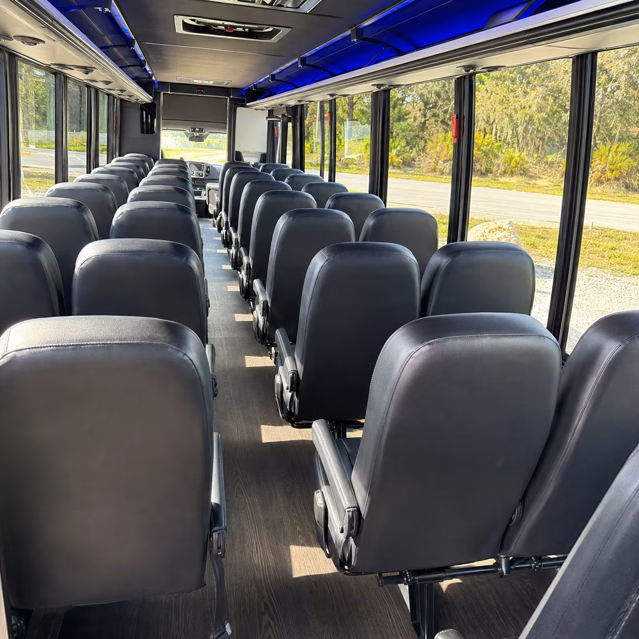 queen creek 25 passenger minibus inside