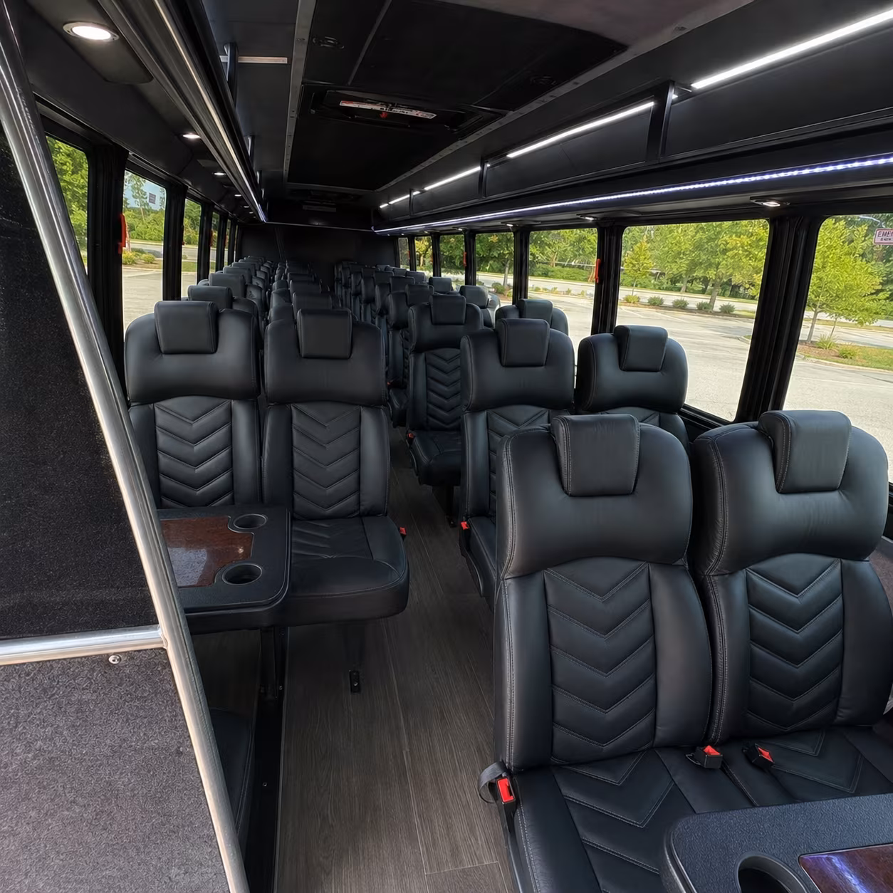 queen creek 25 passenger minibus interior