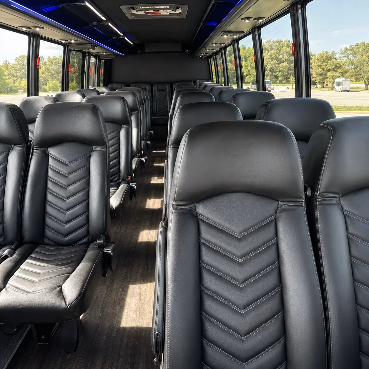 queen creek 28 passenger minibus interior