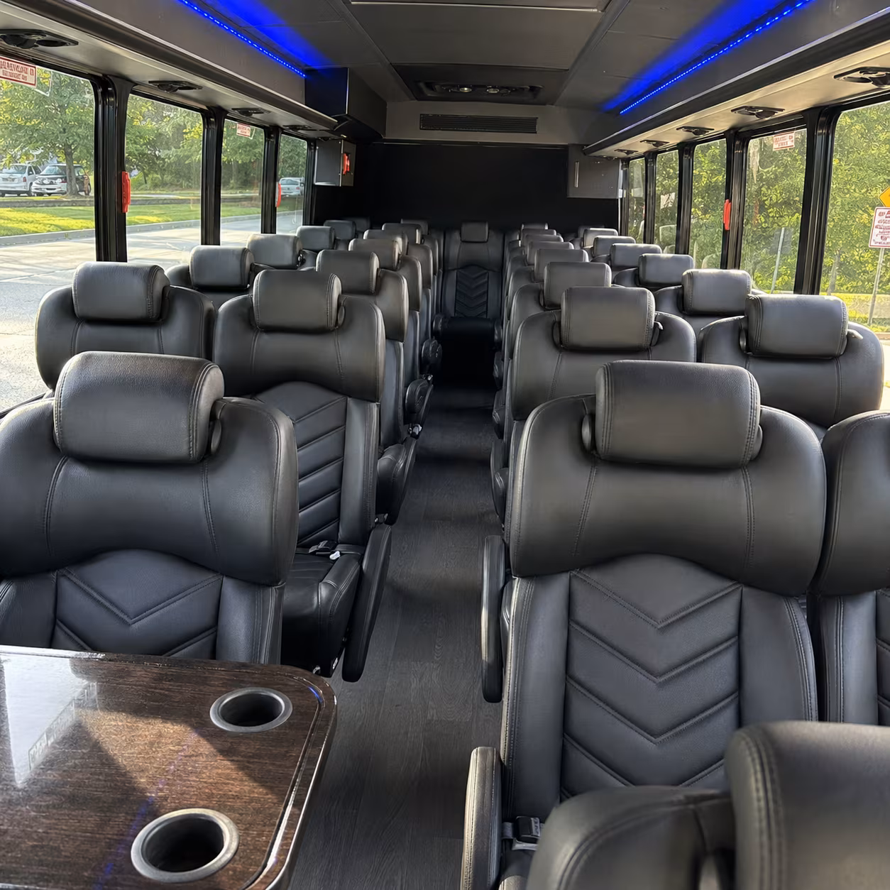 queen creek 30 passenger minibus inside