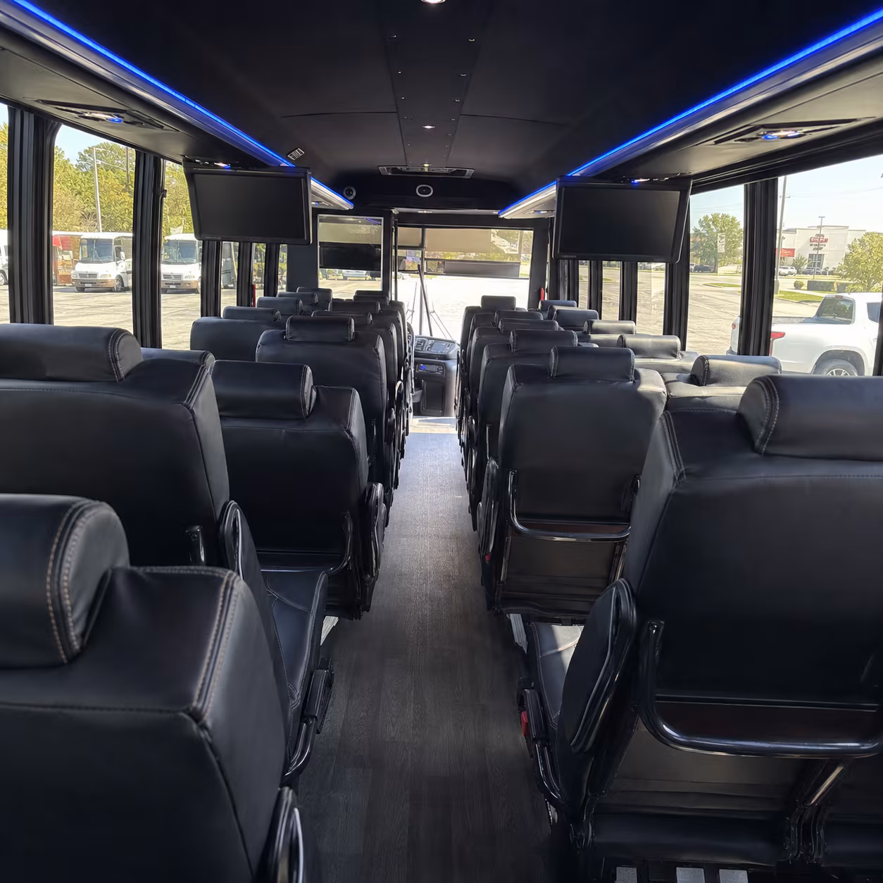 queen creek 35 passenger minibus inside
