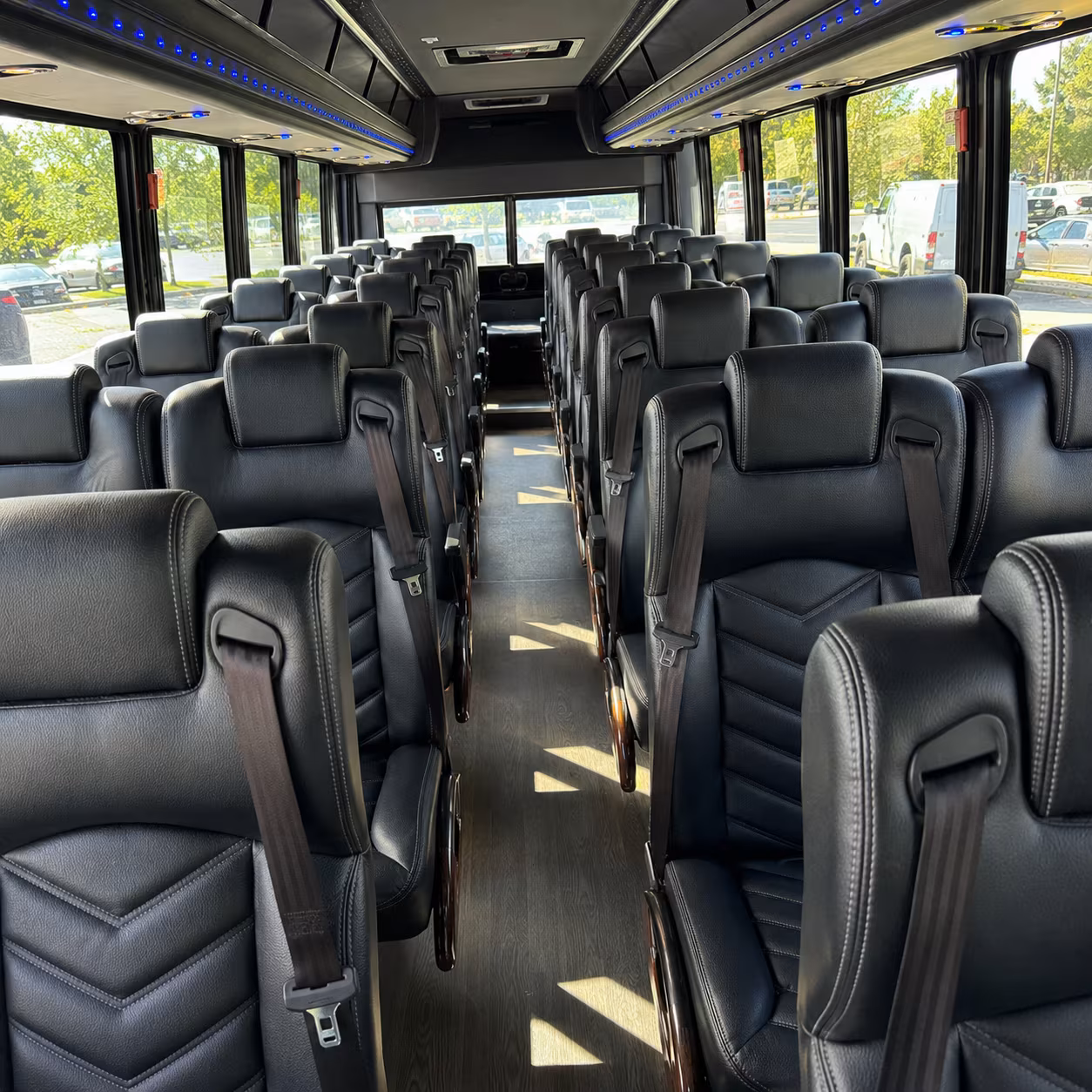 queen creek 35 passenger minibus interior