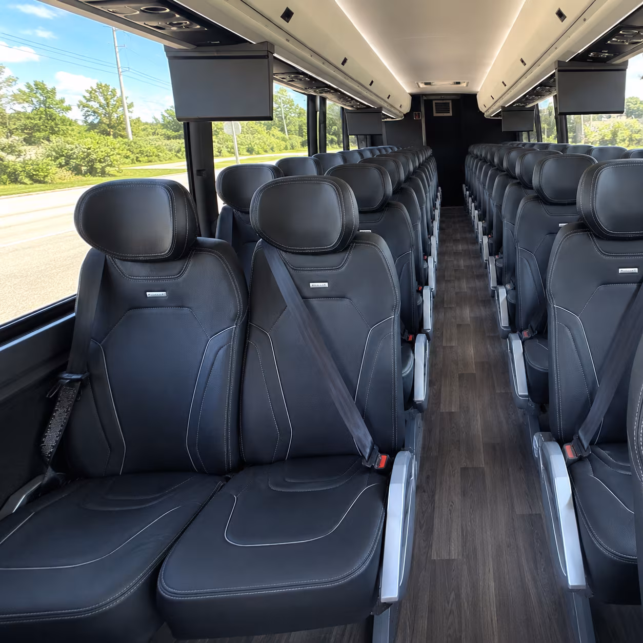 queen creek 47 passenger charter bus inside