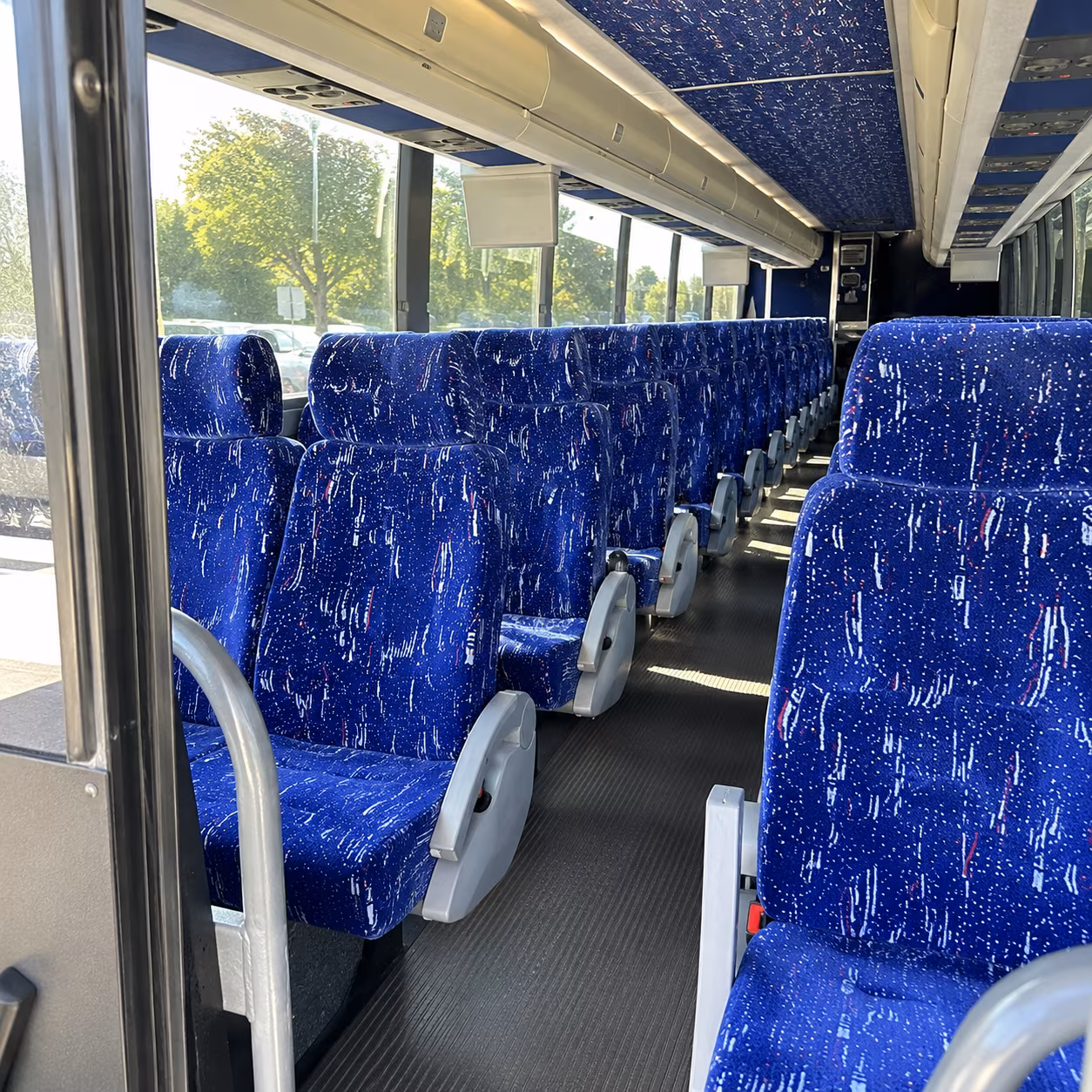 queen creek 50 passenger charter bus inside