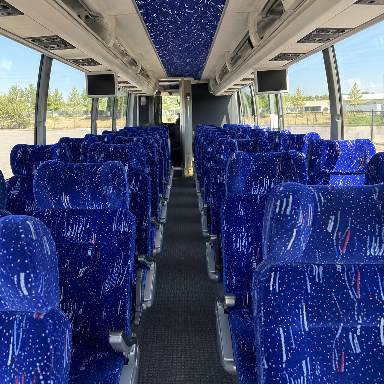 queen creek 54 passenger charter bus interior