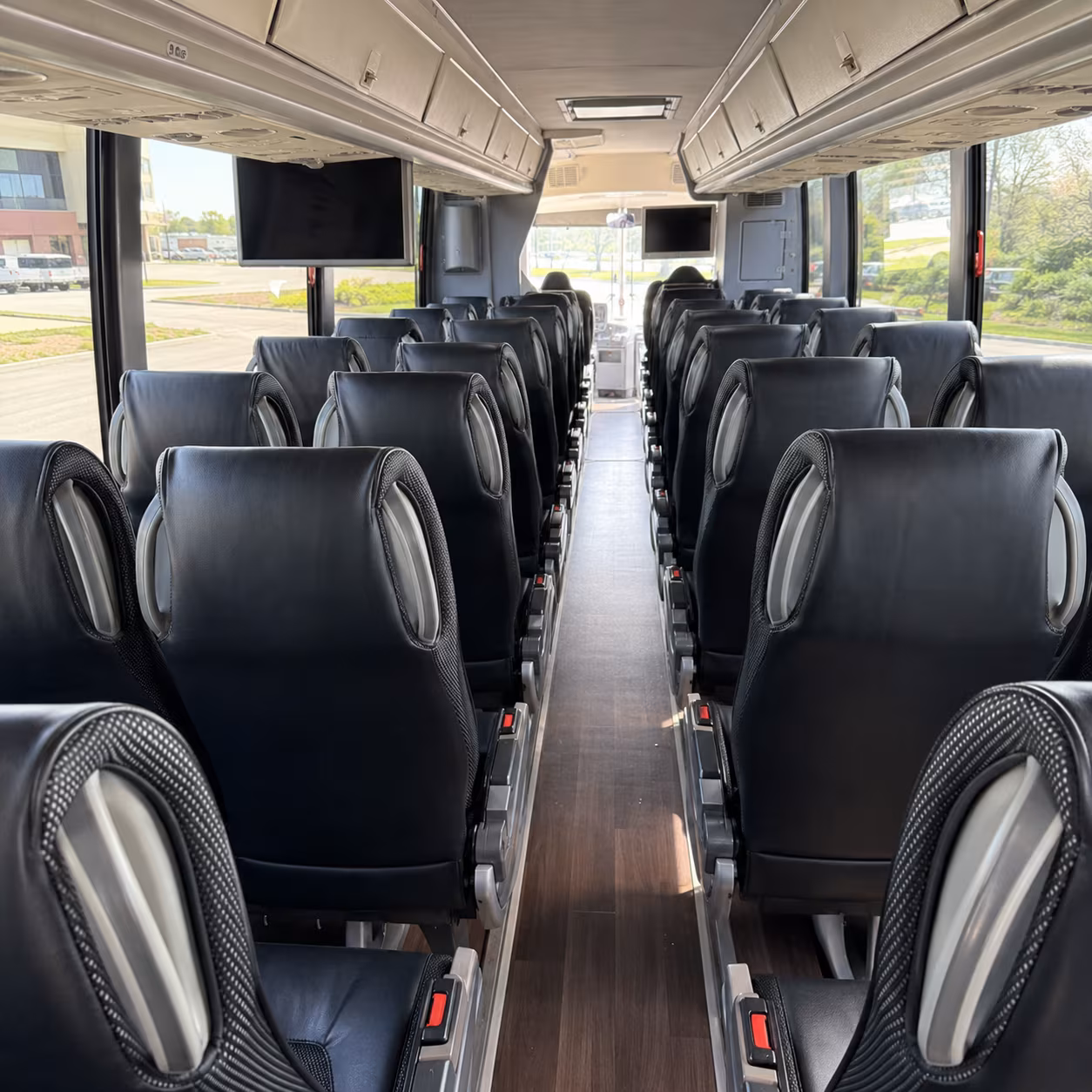 queen creek 56 passenger charter bus inside
