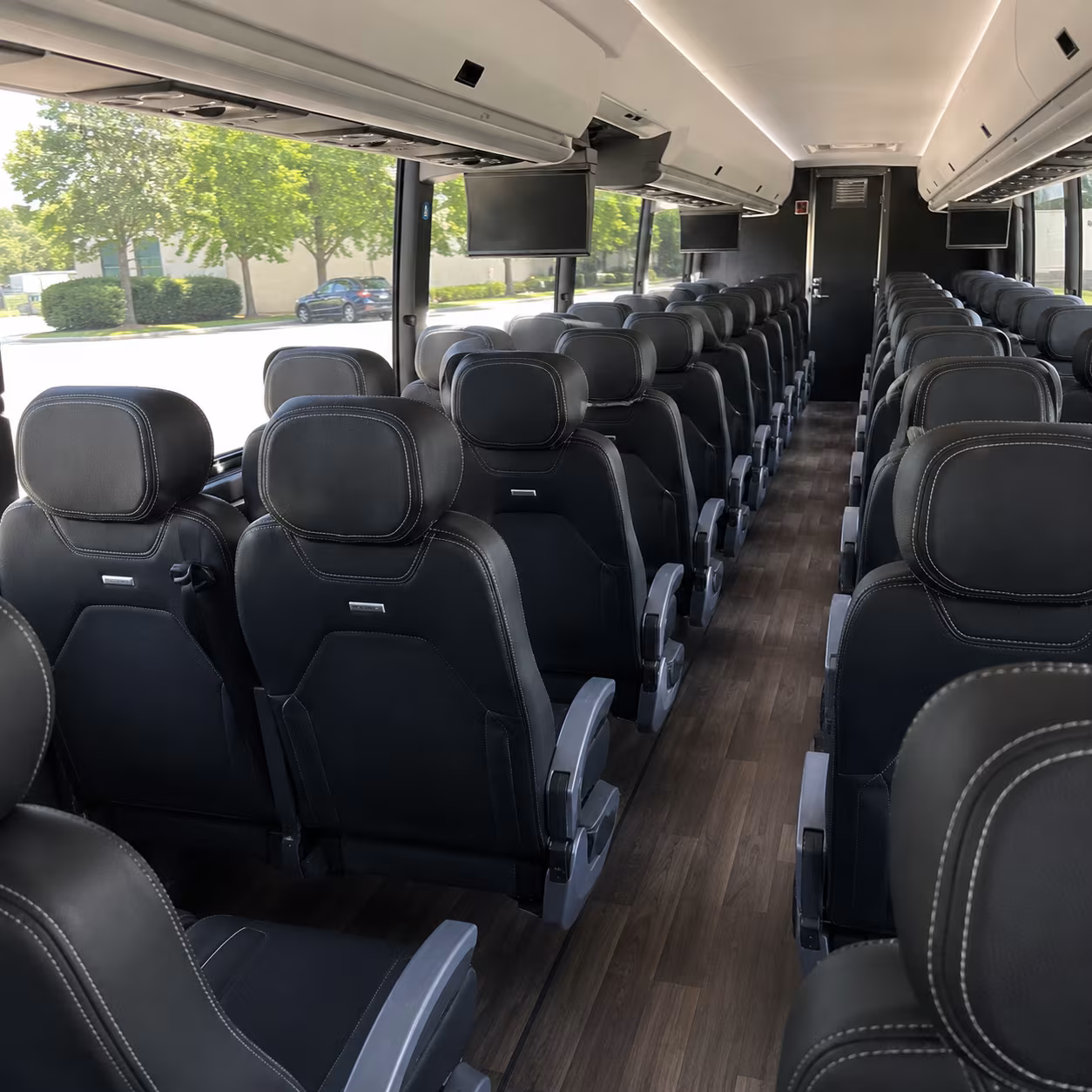queen creek 56 passenger charter bus interior