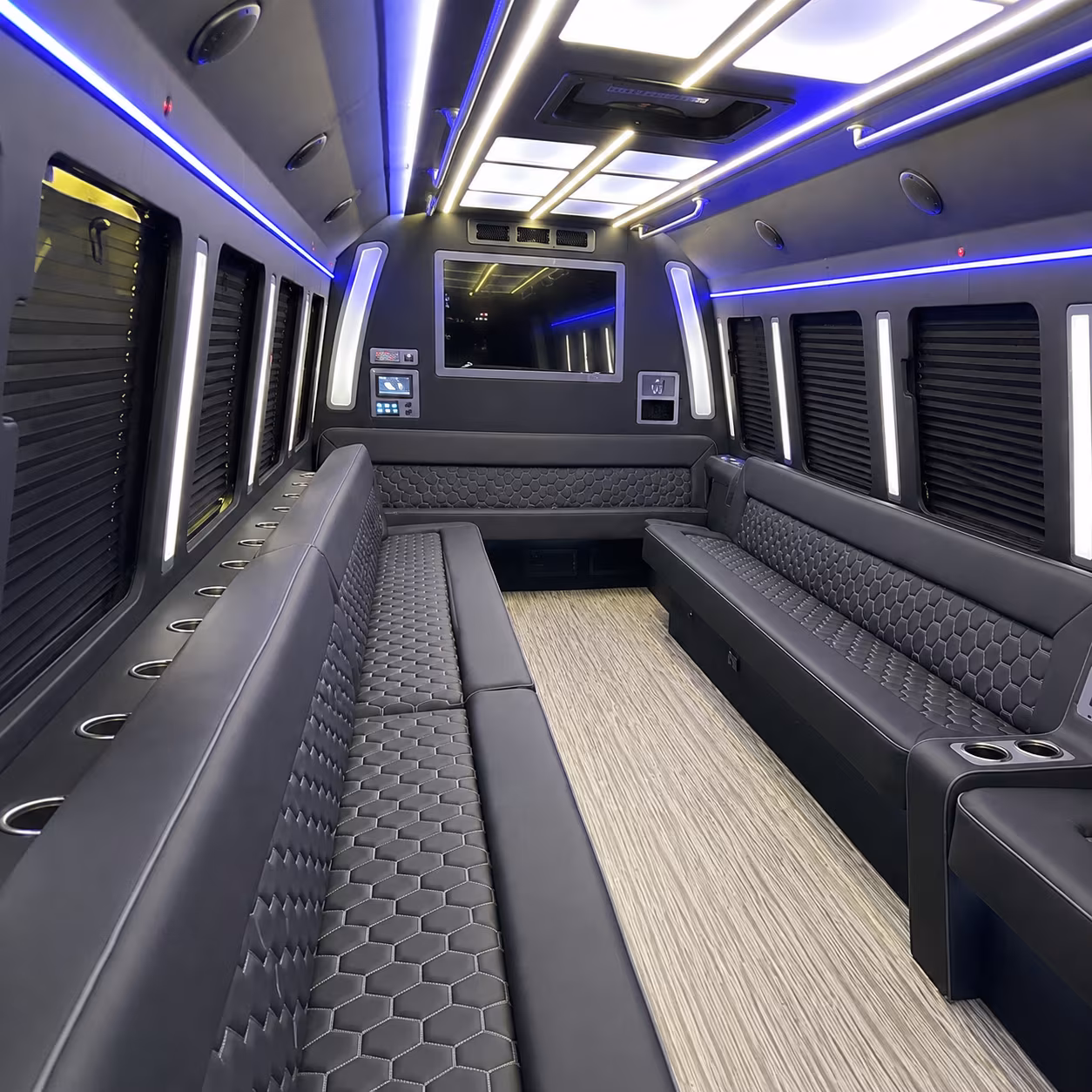 queen creek party bus interior